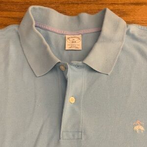 BROOKS BROTHERS SS Slim Fit 100% Cotton Lt Blue Polo